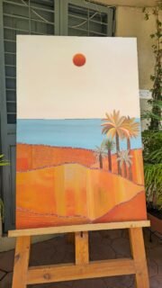 My therapist: "Go to your happy place"
Me: _paints it instead_ 🌞
Tag someone who needs this energy on their wall#ArtTherapy #FunnyArtist #RelatableReels #DesertAesthetic #PalmTreeArt